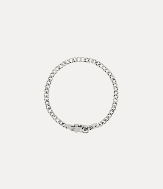 Vivienne Westwood Augustina Choker Bracelet in PLATINUM/BLACK Patina